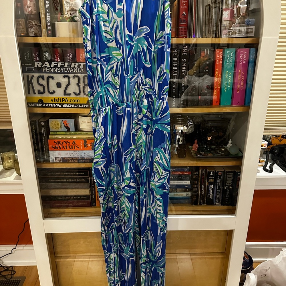Lilly Pulitzer Vibrant Blue and Green Jumpsuit